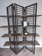 Roomdivider metaal mangohout zgan bijzonder origineel, Huis en Inrichting, Ophalen, Zo goed als nieuw