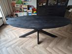 StarFurn Eetkamertafel New York Mangohout Zwart Ovaal 210cm, Huis en Inrichting, Tafels | Eettafels, Ophalen, 200 cm of meer, Zo goed als nieuw