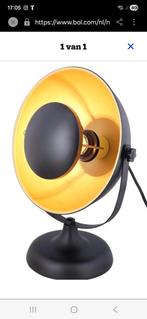 Tafellamp industrieel zwart goud, Huis en Inrichting, Lampen | Tafellampen, Ophalen of Verzenden, Zo goed als nieuw, Minder dan 50 cm
