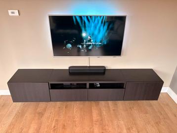 IKEA Besta tv meubel zwartbruin - push to open - afbeelding 4