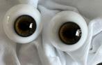 Poppenogen van glas bruin 20 mm, Verzamelen, Poppen, Ophalen of Verzenden, Nieuw, Pop