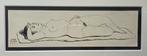 Pieter Pouwels. Pentekening. Naakt. Liggende vrouw. 1961., Ophalen of Verzenden