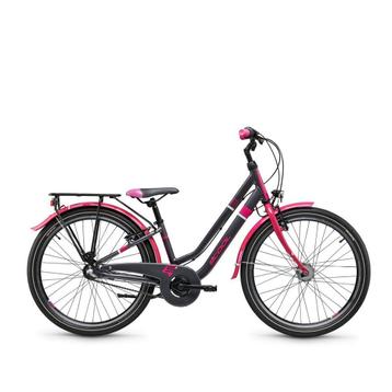 Scool chiX twin 24 Inch 3-Speed Meisjes Dark Grey/Pink 2024 beschikbaar voor biedingen