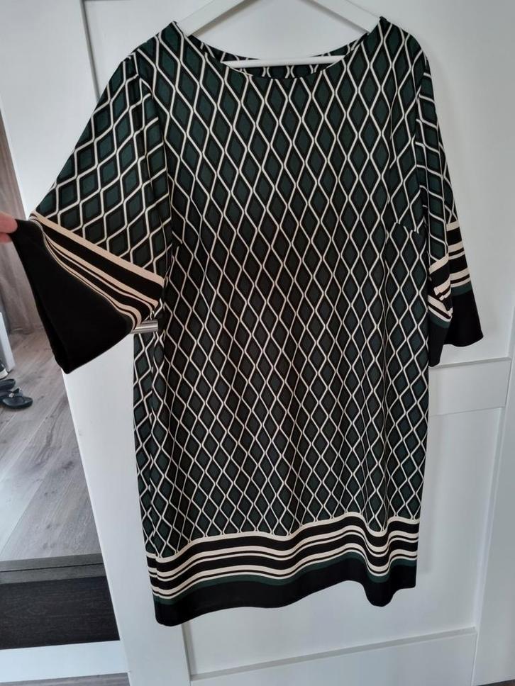 Groene Jurk met Ruitpatroon - Maat XL, Kleding | Dames, Jurken, Nieuw, Maat 46/48 (XL) of groter, Groen, Onder de knie, Ophalen of Verzenden