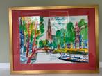 Ingelijste Guus van Eck original, Antiek en Kunst, Ophalen