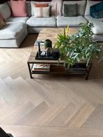 Salontafel Braziliaans Hout & Staal, Huis en Inrichting, Tafels | Salontafels, Ophalen, Gebruikt, 50 tot 100 cm, Minder dan 50 cm