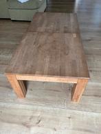 2 Teak houten tafeltjes/ bijzettafeltjes/ salontafels, Huis en Inrichting, Tafels | Bijzettafels, Minder dan 55 cm, Gebruikt, Vierkant