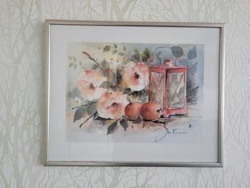 Jan Kooistra Poster - Bloemen en Lantaarn beschikbaar voor biedingen