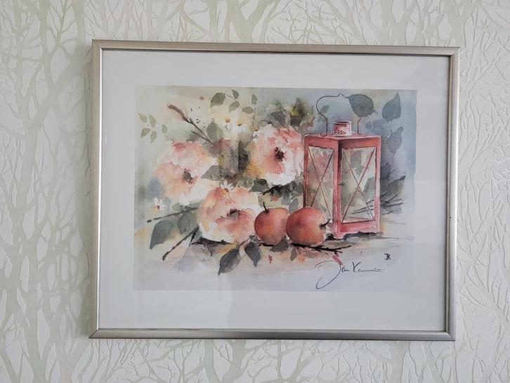 Jan Kooistra Poster - Bloemen en Lantaarn, Antiek en Kunst, Kunst | Tekeningen en Foto's, Ophalen