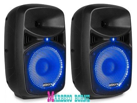 Actieve Speaker set, Luidsprekers, 8" LED, Kabels, VPS082A, Audio, Tv en Foto, Luidsprekers, Nieuw, Front, Rear of Stereo speakers