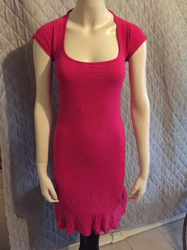 Via Fillungo roze jurk maat S  (1B5), Kleding | Dames, Jurken, Gedragen, Maat 38/40 (M), Roze, Boven de knie, Ophalen of Verzenden