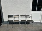 Bistro tuin klapstoeltjes 4 stuks, Tuin en Terras, Ophalen, Gebruikt, Metaal, Inklapbaar