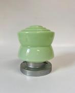 Vintage groene plafondlamp Thabur jaren 30 luxe houder, Antiek en Kunst, Ophalen of Verzenden