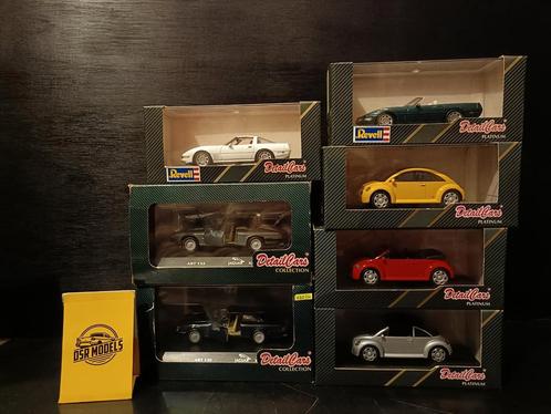 1:43 Revell Corvette en beetle XJS, Hobby en Vrije tijd, Modelauto's | 1:43, Nieuw, Auto, Overige merken, Ophalen of Verzenden