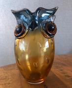 Glas / Kristal / Murano : Vintage uil glas beeld / vaas, Antiek en Kunst, Antiek | Glas en Kristal, Ophalen of Verzenden