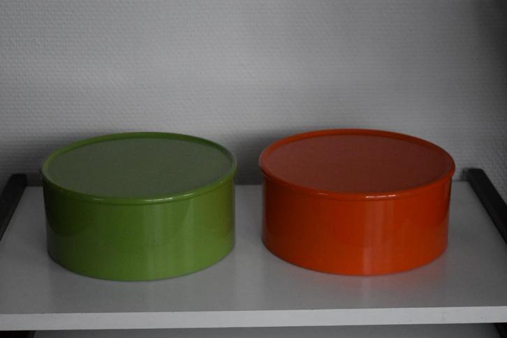 Mepal groen oranje paars koektrommel blauw eierdop emsa, Verzamelen, Retro, Huis en Inrichting, Ophalen of Verzenden