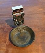 Art nouveau bronzen asbak luciferhouder, Antiek en Kunst, Ophalen of Verzenden