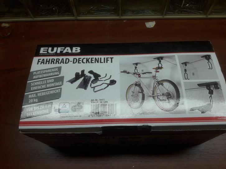 Eufab Fietslift, nieuw in doos. Max gewicht 20kg, Fietsen en Brommers, Fietsaccessoires | Fietsgereedschap, Nieuw, Overig gereedschap