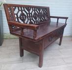 Brocante Chinees houtsnijwerk 2-zits bank je, Ophalen, Gebruikt, Tweepersoons, Hout