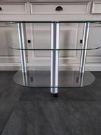 Glazen TV Meubel / Stereomeubel, Huis en Inrichting, Gebruikt, Glas, Minder dan 100 cm, Modern
