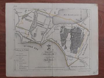22 / Gemeente Lemsterland Tjeukemeer Sloten Litho 1861 beschikbaar voor biedingen