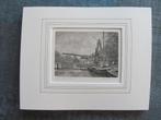 Rotterdam Delfshaven - etsen van Willem Veldhorst, Ophalen of Verzenden