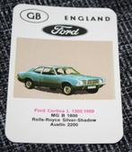 autokaartje  FORD CORTINA L  1300 / 1600, Verzamelen, Ophalen of Verzenden, Zo goed als nieuw, Auto's