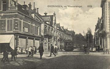 Groningen, - Westersingel. - tram - ongelopen beschikbaar voor biedingen