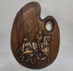 Decoratief houten schilderspalet met Don Quichot, Antiek en Kunst, Ophalen of Verzenden