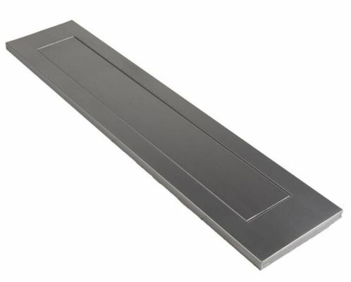 Ami briefplaat 340 x 73mm aluminiumbinnendraaiend dl met vee, Tuin en Terras, Brievenbussen, Nieuw, Brievenbusklep, Aluminium