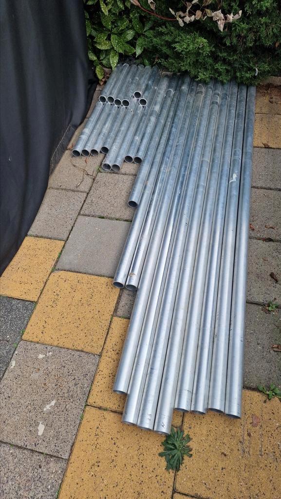 Steigerbuis aluminium 48,3 x 3 mm ca 27 meter, Doe-het-zelf en Verbouw, Steigers, Zo goed als nieuw, Overige typen, Minder dan 2 meter