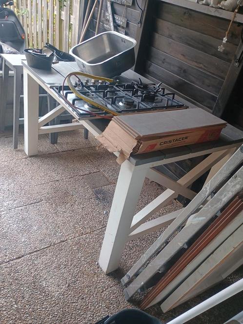 Eettafel steigerhout 150x90, Huis en Inrichting, Tafels | Eettafels, Gebruikt, 100 tot 150 cm, 150 tot 200 cm, Vier personen, Rechthoekig