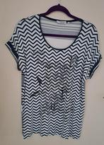 Dames T-shirt wit/blauw, Maat 38/40 (M), Blauw, Ophalen of Verzenden, Zo goed als nieuw