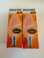 2x Philips Softone Terracotta gloeilamp 25W 40W kl. fit. NW!, 30 tot 60 watt, Gloeilamp, E14 (klein), Nieuw