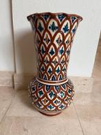 Marokkaanse vintage vaas afkomstig uit Safi, handbeschilderd, Overige kleuren, Aardewerk of Porselein, Ophalen of Verzenden, Zo goed als nieuw