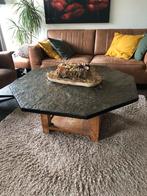 Salontafelblad van noors leisteen 8-hoekig, Huis en Inrichting, Ophalen, 100 tot 150 cm, Zo goed als nieuw, 75 cm of meer