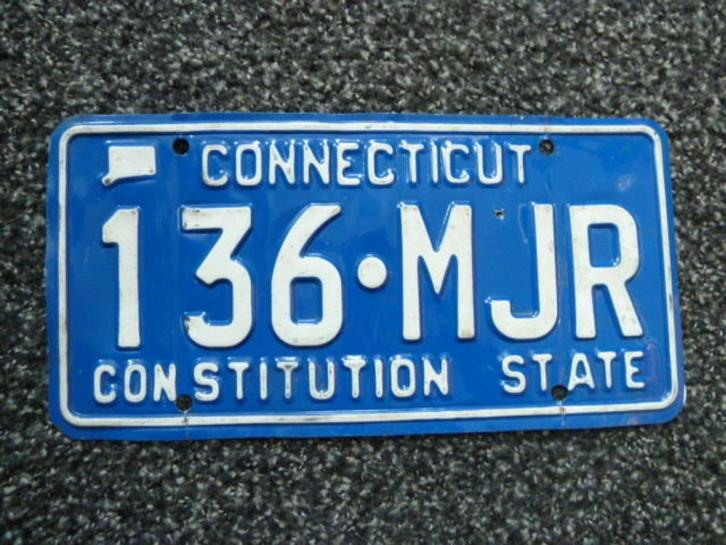Kentekenplaat licenseplate Connecticut Constitution State US, Verzamelen, Automerken, Motoren en Formule 1, Gebruikt, Auto's, Verzenden
