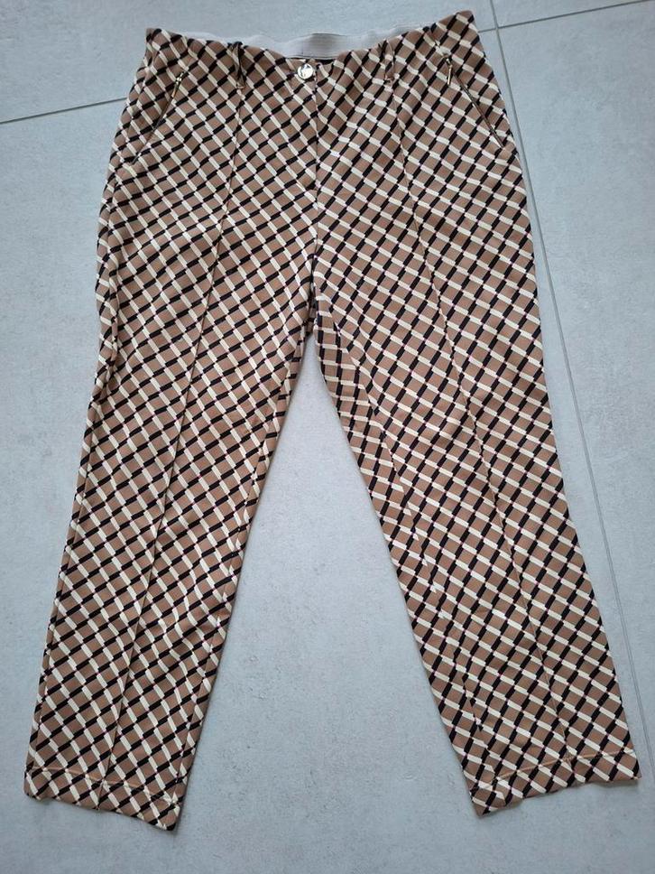 Marccain scuba broek N4 / maat 40, Kleding | Dames, Broeken en Pantalons, Zo goed als nieuw, Maat 38/40 (M), Bruin, Lang, Ophalen of Verzenden