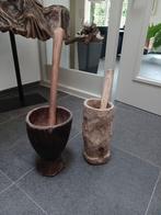 Houten vijzel 2x, Ophalen of Verzenden, Zo goed als nieuw