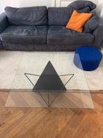 Design Salontafel met Glazen Blad inspired by paolo piva, Huis en Inrichting, Tafels | Salontafels, 50 tot 100 cm, Vierkant, Minder dan 50 cm