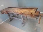 Oude werkbank, Doe-het-zelf en Verbouw, Werkbanken, Ophalen of Verzenden, Gebruikt, 170 cm of meer, Bankschroef