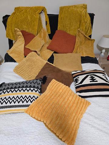 Sierkussen, kussenhoezen en fleece dekens (plaid) beschikbaar voor biedingen