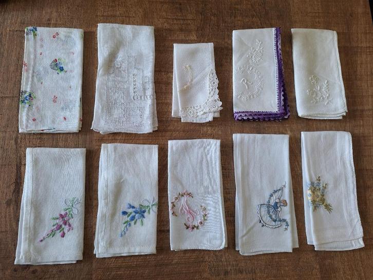 zakdoekjes, Antiek en Kunst, Antiek | Kleden en Textiel, Ophalen of Verzenden