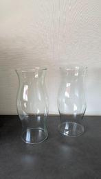 twee dezelfde windlichten, glas, Ophalen, Zo goed als nieuw