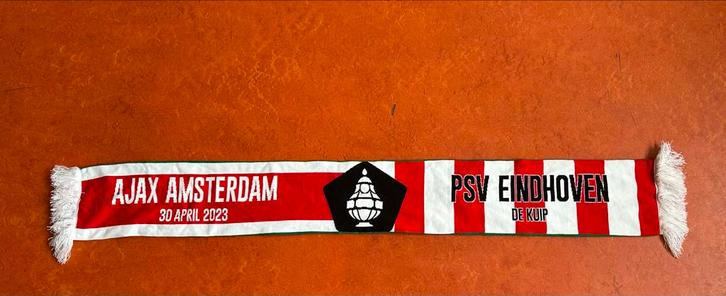 KNVB Bekerfinale Sjaal PSV - Ajax 2023, Verzamelen, Sportartikelen en Voetbal, Zo goed als nieuw, Vaantje of Sjaal, Ajax, Verzenden