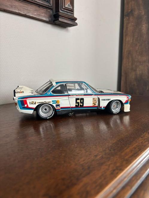 Bmw 3.0 Csl met spoilerset 1973 MINICHAMPS, Hobby en Vrije tijd, Modelauto's | 1:18, Zo goed als nieuw, MiniChamps, Ophalen of Verzenden