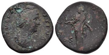 Romeinse munt, DIVA FAUSTINA I .Rome.Sestertius beschikbaar voor biedingen