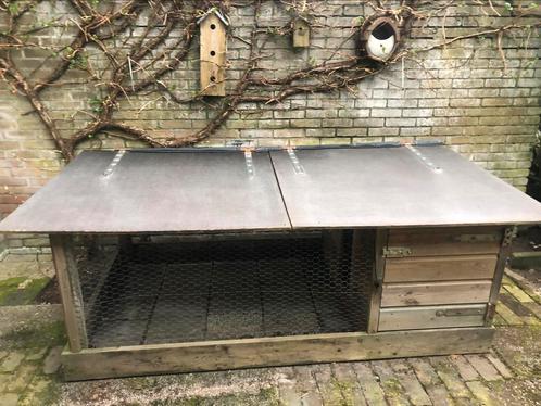 Ruim konijnenhok, Dieren en Toebehoren, Knaagdieren en Konijnen | Hokken en Kooien, Gebruikt, Hok, Ophalen