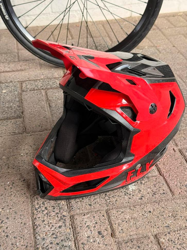 Fly Racing Full Face BMX helm Size S 55 - 56 cm, Fietsen en Brommers, Brommerhelmen, Zo goed als nieuw, Ophalen of Verzenden