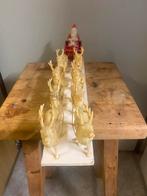 Antiek cellulose kerst stuk slee dieren, Antiek en Kunst, Ophalen of Verzenden